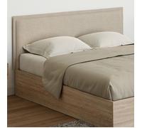 IDMARKET Tête de lit suspendue ALHYA 160 cm en tissu beige lin