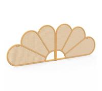 IDMarket - Tête de lit suspendue Ivy 160 cm - Effet rotin et cannage en forme de fleur