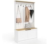IDMarket - Vestiaire d'entrée Leon Meuble Chaussures Porte-Manteau