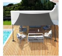 IDMARKET Voile d'ombrage carré 4x4 M gris