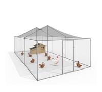 IDMarket Volière – Parc grillagé 6 x 3 m, 18 m² – Enclos poulailler pour animaux de basse-cour