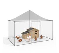 IDMarket Volière 6 m² Parc grillagé 3 x 2 m pour animaux de basse-cour