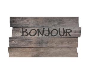 IDMAT - Tapis boston decoupe planche bonjour gris 40x70cm