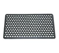 IDMAT Tapis caillebotis hexagone Bords biseautes 40x60cm, 100% Caoutchouc, Noir, Taille Unique