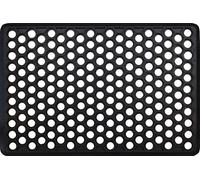 IDMAT Tapis caillebotis hexagone Bords biseautes 40x60cm, 100% Caoutchouc, Noir, Taille Unique