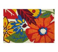 IDMAT Tapis coco blanchi flowers 40x60 cm