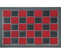 IDMAT Tapis Picots floque Rouge 40x60cm antidérapant