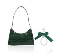 IDNVFY 1 Motif De Crocodile Vert -Fortes Et 1 Pendentif, Sac D'Épaule, Sac À Main De Banlieue, Couplage Classique.