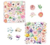 IDNVFY 100 Autocollants De Fleurs, Autocollants Décoratifs Frais, Autocollants Créatifs, Autocollants De Graffitis De Fleurs, Utilisés pour Décorer des Bouteilles d'eau, des Cahiers, Etc.