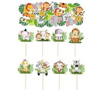 IDNVFY 100 Morceaux De Confettis Animaux De La Jungle Et 8 Inserts De Cartes, Confettis Animaux Créatifs, Accessoires De Fête pour La Jungle, Décorations De Fête pour Enfants.