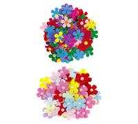 IDNVFY 100 Morceaux De Fleurs en Feutre Colorées Et 50 Morceaux De Fleurs De Perles, des Matériaux De Bricolage Faits À La Main, des Décorations Mignonnes, Adaptées Aux Couvre-Chefs, des Vêtements.