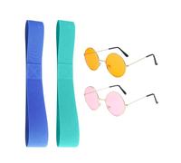 IDNVFY 2 Morceaux De Serviette De Plage Et 2 Lunettes De Soleil, Bretelles Élastiques De Sacs De Vent, Outils De Fixation De Serviettes De Bain, Accessoires D'Activité De Plage.