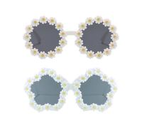 IDNVFY 2 Paires De Petites Lunettes De Soleil Marguerite, Jolies Lunettes De Soleil Pour Enfants, Lunettes De Décoration De Fête, Accessoires Photo Amusants, Lunettes De Protection Solaire De Plage.