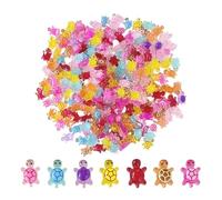 IDNVFY 200 Morceaux De Petites Tortues Vives, Accessoires pour Les Ongles, Petits Artisanat, Accessoires pour La Décoration De Jardin (Mélange De Couleurs Aléatoires).
