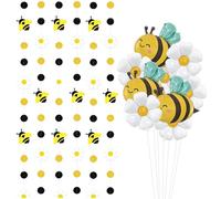 IDNVFY 3 Morceaux De Ballons D'Abeilles, 6 Morceaux De Ballons d'oie, 1 Pendentif d'abeille, De Jolis Ballons Gonflables, Accessoires Photo, Décorations De Fête.