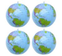 IDNVFY 4 Morceaux De Globe Gonflable, Ballon Gonflable, Mini Globe, Balle pour Enfants, Adapté Aux Cours D'École Ou De Maison.