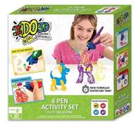 IDO3D Ultra, Coffret 4 tubes, Loisirs créatifs,Dessiner en 3D, Nouvelle formule de gel qui sèche rapidement