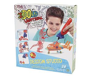 IDO3D Vertical, Design studio 4 tubes, avec Torche et Accessoires 3D, jusqu'à 20 Modèles Uniques à Réaliser, Jouet pour Enfants dès 6 Ans, DDD02