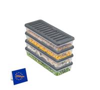 IDOBY Boîtes de conservation empilables, ensemble de boîtes de conservation, organisateur pour congélateur et réfrigérateur avec couvercle, résistantes au gel jusqu’à -25°C, boîtes pour charcuterie