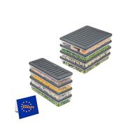 IDOBY Boîtes de conservation empilables, ensemble de boîtes de conservation, organiseur de congélateur et de réfrigérateur avec couvercles, résistantes au gel jusqu’à -25°C, boîtes à charcuterie