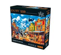 IDOBY Little Kings Illusions Puzzle de 1 000 pièces - Puzzle de chat - Le Roi Lion - 68 x 48 cm (Ouest sauvage)