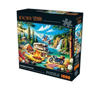 IDOBY Little Kings Illusions Puzzle de 1 000 pièces - Puzzle de chat - Roi Lion - 68 x 48 cm