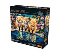 IDOBY Little Kings Illusions Puzzle de 1000 pièces - Puzzle chat Roi Lion 68 x 48 cm (Chats)