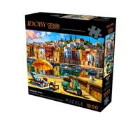 IDOBY Little Kings Illusions Puzzle de 1000 pièces - Puzzle de chat - Roi Lion - 68 x 48 cm (banc de soleil)