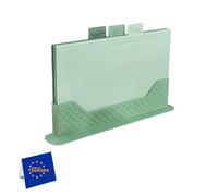 IDOBY Lot de 3 planches à découper en plastique avec support - Passe au lave-vaisselle - Avec marquage - Accessoires de cuisine hygiéniques (vert horizontal)