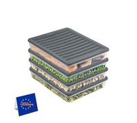 IDOBY Lot de 4 boîtes de conservation empilables, pour congélateur et réfrigérateur, avec couvercle, résistantes au gel jusqu'à -25 °C, réutilisables, pour charcuterie (4 x 2400)