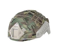 IDOGEAR Housse de Casque Tactique avec Pochette pour Batterie pour Casque M/L/XL Fast PJ BJ MH Kit de contrepoids (Camo,Medium)