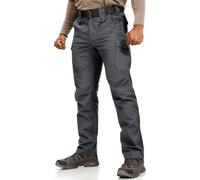 IDOGEAR Pantalon Tactique Homme Pantalon Randonnée Outdoor Imperméable & Respirant Softshell Multi-Poches pour Trekking Airsoft Chasse Résistant & Léger (Wolf Gray,36W x 34L)