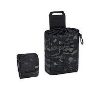 IDOGEAR Pochette Molle tactique pliable avec cordon de serrage pour ceinture de combat, gilet plaque de transport sac à dos utilitaire pliable Camouflage (Camo Black)