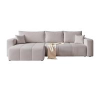 IDOHOME Canapé d’Angle Convertible réversible avec Coffre 278 x 145 cm | 278 x 145 x 79 cm, Rangement pratique, Salon et nuit, Coffre intégré