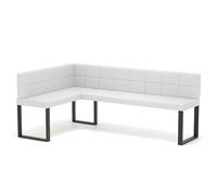 IDOHOME Gauche/Droite 128x168 cm Banquette d’Angle tapissée avec Dossier et Large Choix de Tissus - Meuble d’Angle idéal pour la Cuisine. Tissus Disponibles matelassés et Lisses.