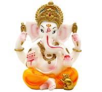 Idole du Seigneur Hindou Ganesh - Statue de Ganesh de l'Inde - Cadeaux de Diwali - Articles de Puja Indiens pour la Maison, Le Temple Mandir Pooja - Décoration de Voiture, Cadeau de Mariage Indien