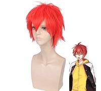 IDOLiSH7 NANASE RIKU Cosplay perruque courte rouge cheveux synthétiques Halloween NANASE RIKU perruques cosplay + bonnet de perruque taille unique NANASE RIKU 656