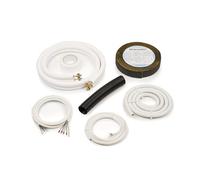 Idoneo Linea Câble réfrigérant 1/4" + 1/2" + kit de montage | Tube en cuivre isolé 9000/12000 BTU | Kit de montage Split | Accessoires de climatisation | Conduite en cuivre | Double tubes (13 m)