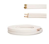 Idoneo Linea Liaison frigorifique 1/4 3/8 | Tuyau de Cuivre Tube en Cuivre pour Climatiseur| Tuyau clim 1/4 3/8 | Tube climatisation split| 9000/12000 BTU| 1-25m(Sans Écrous, 1m)