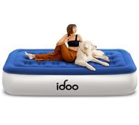 iDOO Matelas Gonflable 1 Personne avec Pompe électrique intégrée, Matelas pneumatique avec Sac de Rangement, lit Gonflable pour Le Camping, Les invités, Les Voyages et l'intérieur, de 33 cm de Haut