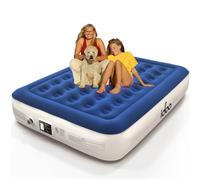 iDOO Matelas Gonflable 2 Personnes avec Pompe électrique intégrée, Matelas pneumatique avec Sac de Rangement, lit Gonflable pour Le Camping, Les invités, Les Voyages et l'intérieur, 33 cm de Haut