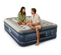 iDOO Matelas Gonflable 2 Personnes avec Pompe intégrée, Auto-gonflage/dégonflage en 3 Minutes, Lit Gonflable avec revêtement Confortable,Idéal en Camping 152 x 203 x 46 cm 295kg Max