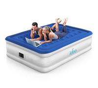 iDOO Matelas Gonflable 2 Personnes, Lit Gonflable avec Pompe Intégrée, Gonflage Rapide en 3 Minutes, Lit D'appoint Doux et Confortable, Matelas Pneumatiques pour Maison et Camping-152x203x46cm
