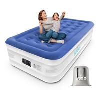 iDOO Matelas Gonflable, lit Gonflable avec Pompe intégrée, Auto-gonflage/dégonflage Rapide en 3 Minutes,avec revêtement Confortable,Idéal en Camping 99 x 190 x 46 cm 250kg Max, 1 Personne, Bleu