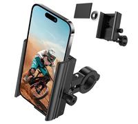 Idoove Support Airtag pour téléphone de vélo, support de téléphone de vélo compatible avec Airtags, anti-vol Air Tag GPS Tracker guidon de moto, pince de téléphone portable scooter (entièrement en