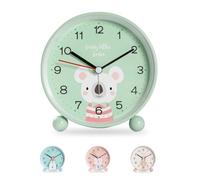 Idota Réveil Enfant Silencieux sans Tic-Tac Dessin Animé Chambre Numérique Réveil Chevet Veilleuse Musique Réveillez (Koala Vert)