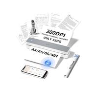 iDPRT MT610pro Imprimante Thermique A4, 300DPi Bluetooth Imprimante Portable pour Les Véhicules, Bureau, Maison, Compatible avec Les Téléphones et Ordinateurs Portables Android et iOS, Blanc