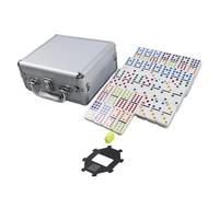 idqwsswt Jeu de Dominos Classique et Amusant de 91 pièces avec étui de Rangement. Jeu éducatif de calcul, idéal pour Les fêtes en Famille Entre Amis.