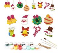 idqwsswt Kit de Peinture par numéros de Noël pour débutants, 8 pièces, décorations d'arbres à Faire soi-même, kit Artistique pour Adultes, en PVC pour Salon, MBH10