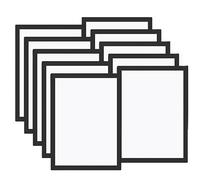 idqwsswt Lot de 10 feuilles magnétiques A4, 10 feuilles autocollantes, pour peinture et décoration d'intérieur, noir, A4【21 * 29.7CM】-
